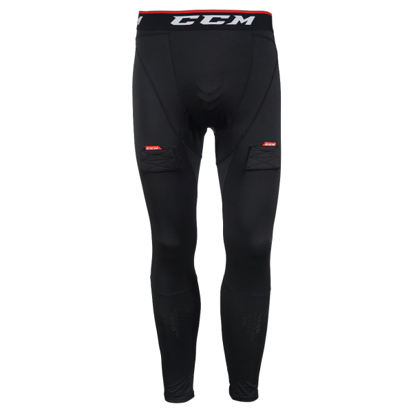 Термобелье брюки с ракушкой   Mens Compression pant with Jock /Gel Black