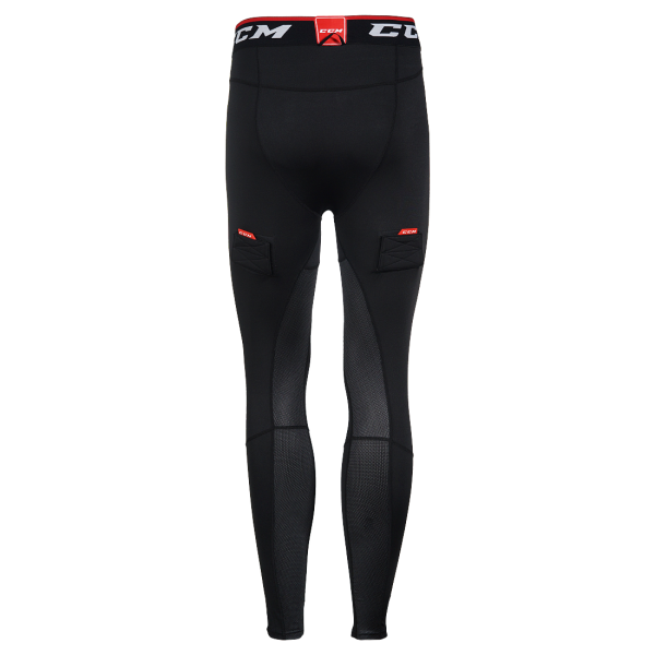 Термобелье брюки с ракушкой   Mens Compression pant with Jock /Gel Black